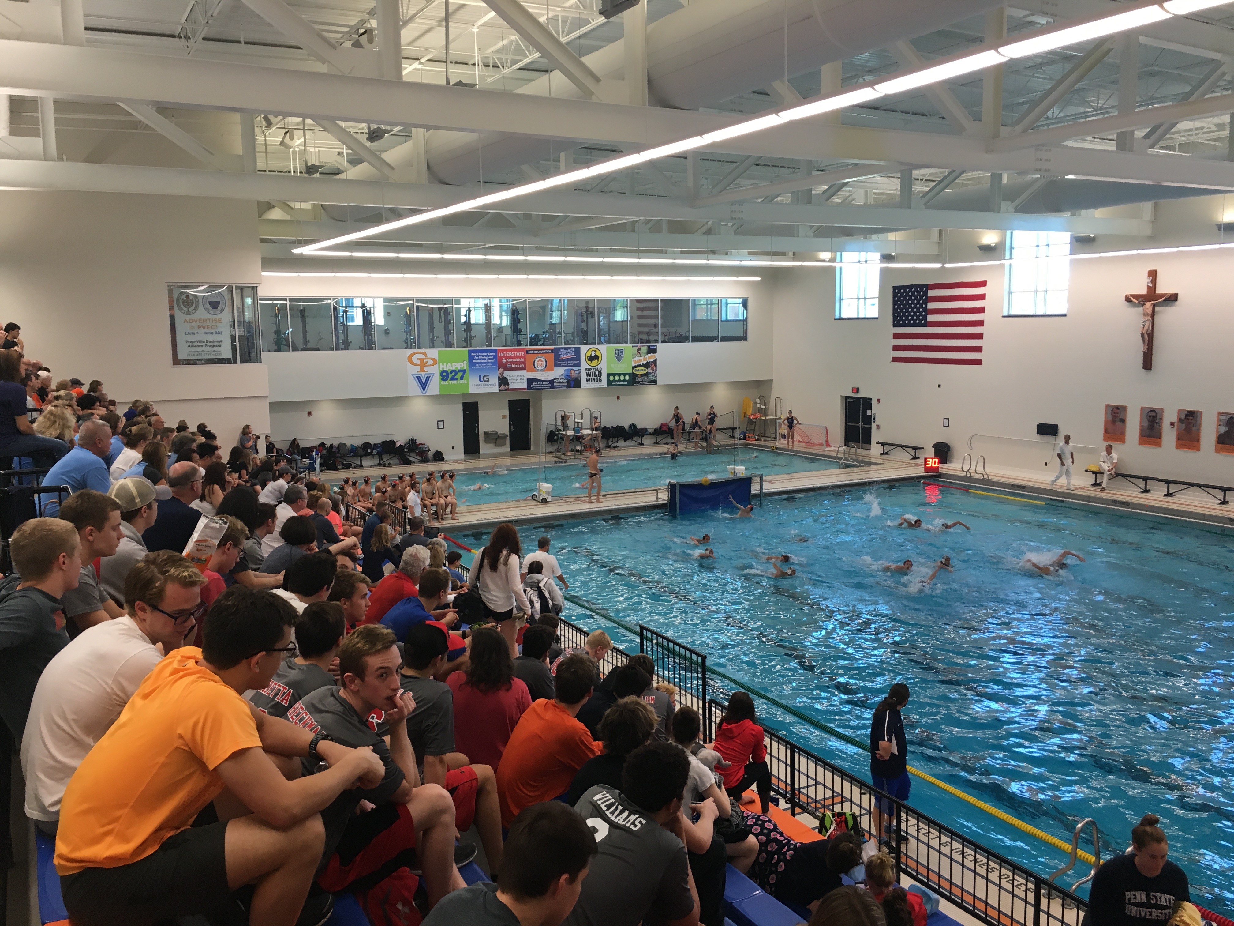 audience viewing swimming competition